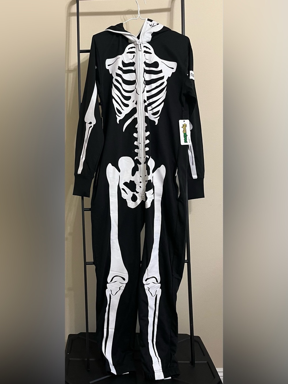 Skeleton One-Piece Costume with Hood Small Halloween 🎃 Party Trick or Treat